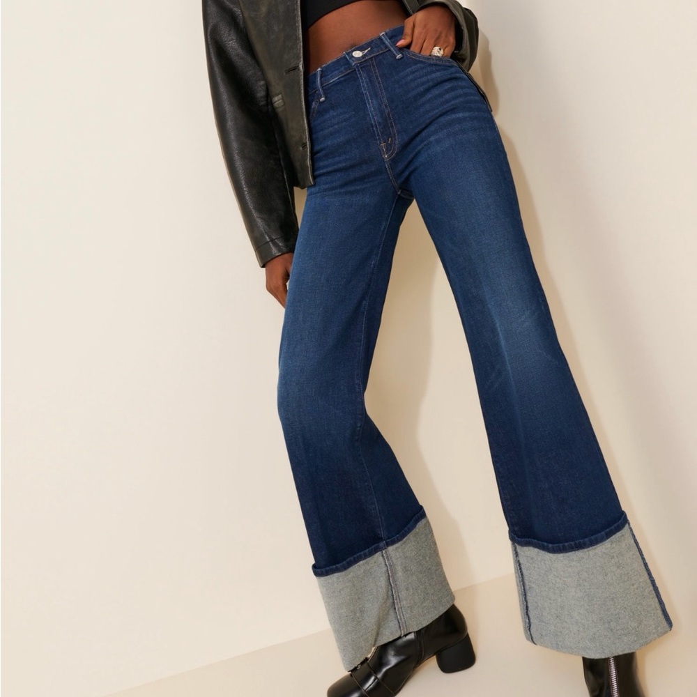 MOTHER Dark Blue Flare Jeans